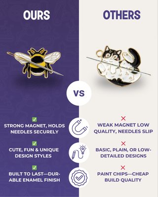 The Quilted Bear Magnetic Needle Minder (Bee)