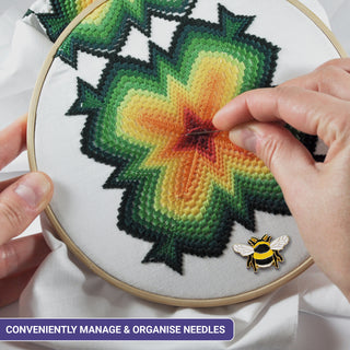 The Quilted Bear Magnetic Needle Minder (Bee)