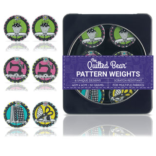 The Quilted Bear Pattern Weight Set – Scratch-Resistant Fabric Weights for Secure Pattern Cutting, Sewing Supplies & Quilting Supplies (Joey Kaufman Heiberg - Dolly Mamas Sewing)