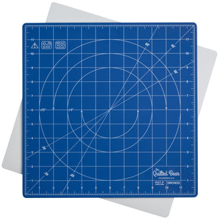 The Quilted Bear Rotating Cutting Mat 12'' x 12'' (Blue)