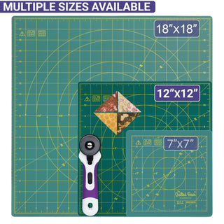The Quilted Bear Rotating Cutting Mat 12'' x 12'' (Green)