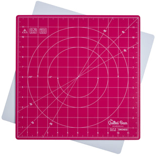 The Quilted Bear Rotating Cutting Mat 12'' x 12'' (Pink)