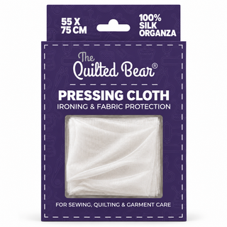 The Quilted Bear Silk Organza Pressing Cloth, Large 55x75 cm