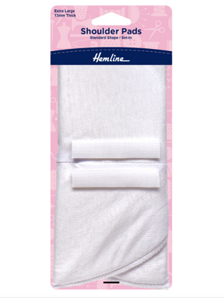 Hemline Standard Extra Large White Set In Shoulder Pads