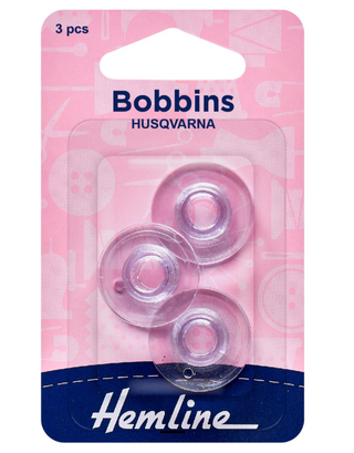 Hemline Husqvarna/Viking Plastic Bobbins 8.8mm