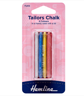 Hemline Tailors Chalk 4 Pack In Plastic Case!