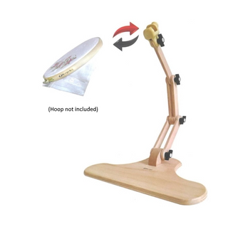 Nurge Premium Adjustable Embroidery Seat Stand – Hand Polished Natural Wood