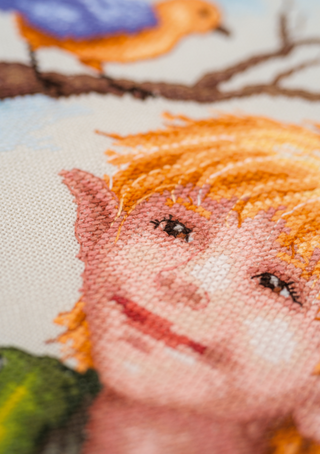 Lanarte Counted Cross Stitch Kit: Chatter Among the Leaves