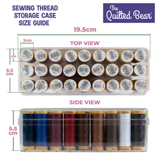 The Quilted Bear 27 Spool Sewing Thread Storage Box