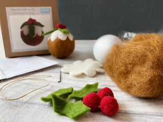 Trimits Needle Felting Kit Christmas Pudding