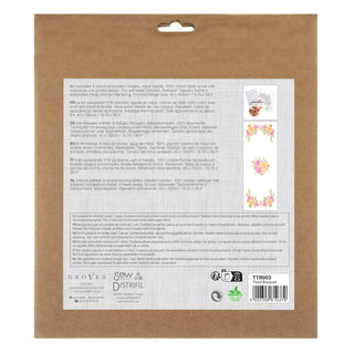 Trimits Printed Cross Stitch Kit: Table Runner: Floral Bouquet