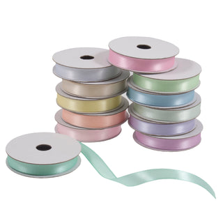 Trimits Satin Ribbon Bag Pastel 2m x 10mm - 12 Pieces