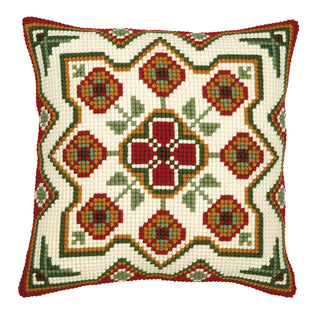Vervaco Geometric Flowers Design Cushion Cross Stitch Kit