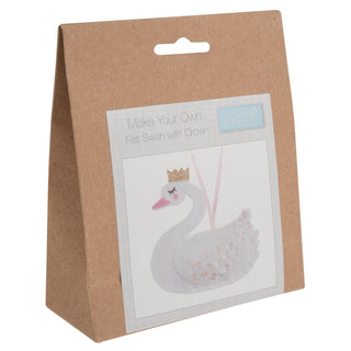 Trimits Christmas Felt Decoration Kit Swan with Crown