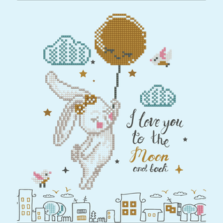 Diamond Dotz Diamond Painting Kit: Love You To The Moon & Back