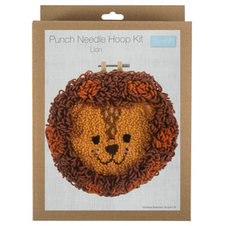 Trimits Punch Needle Kit Yarn and Hoop Lion