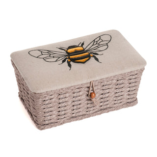 Hobby Gift Sewing Box (S): Woven Basket: Linen Bee