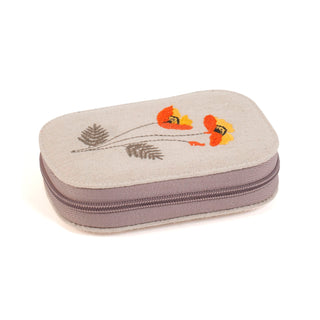 Hobby Embroidered Zip Case Gift Sewing Kit - Wildflowers