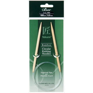 Clover Takumi Bamboo Fixed Circular Knitting Pins - Full Range of Sizes Available!