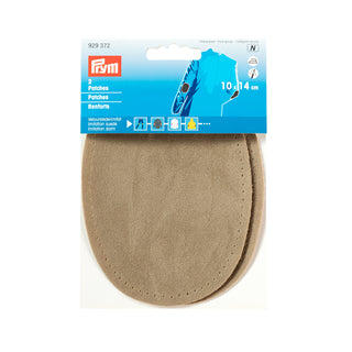 Prym Stone Coloured Iron On Imitation Leather Patches - 10cm x 14cm