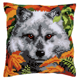Vervaco Cross Stitch Kit: Cushion: Wolf
