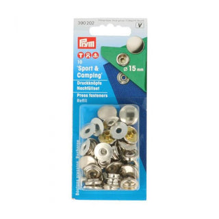 Prym Brass Non-Sew Fastener Refill Pack 15mm for 390201  - 10 Pieces