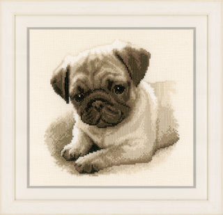 Vervaco Pug Dog Counted Cross Stitch Kit