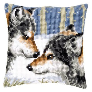 Vervaco Wolves Cushion Cross Stitch Kit
