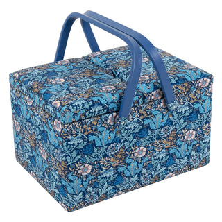 Hobby Gift Sewing Box (L): Twin Lid: Woodblock Floral