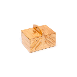 Hobby Gift Cantilever 3 Tier Sewing Box - Pine Wood