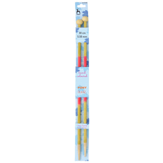 Pony Flair Single Ended Hand Coloured Knitting Pins 30cm - Full range of sizes available!