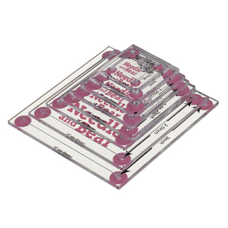 Needle and Bear Square Quilting Templates - Set of 8 (3/4 inch - 3 inches)