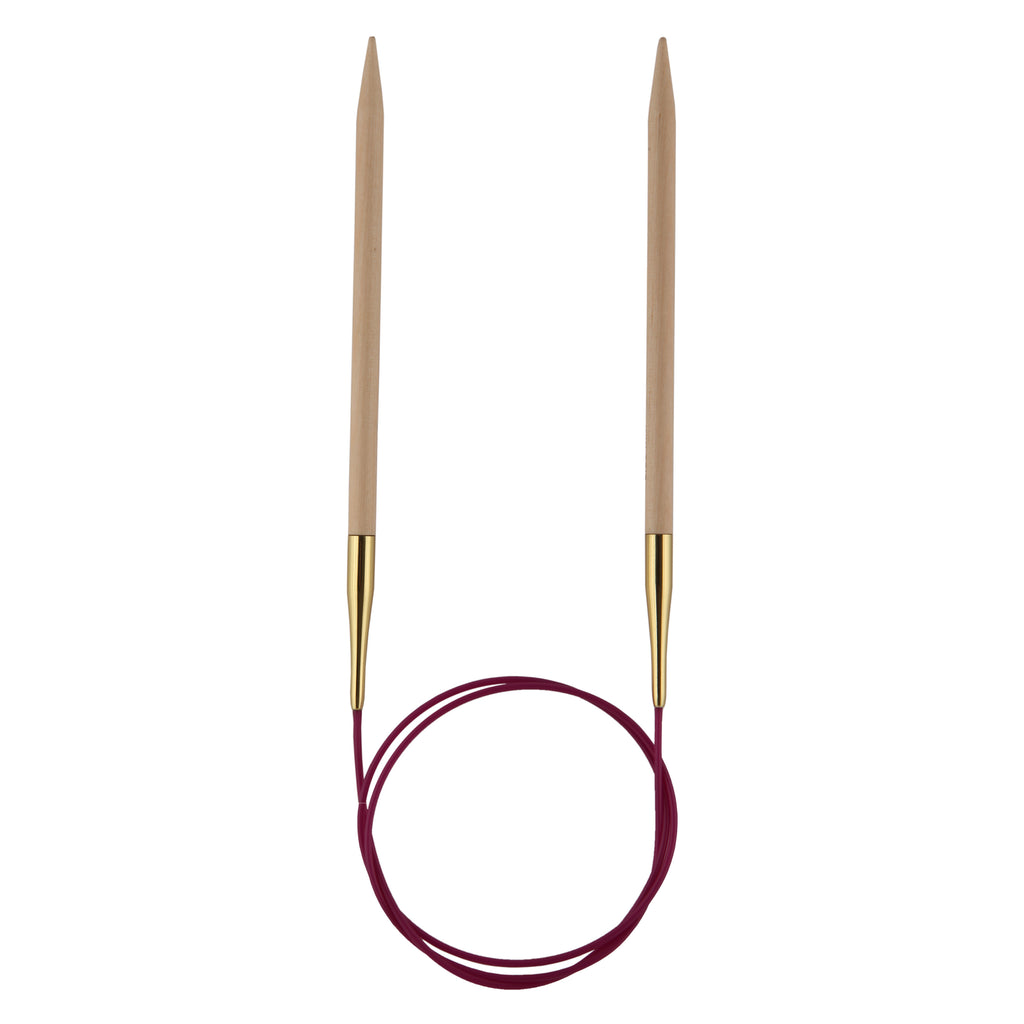 Knit Pro Basix Birch Circular Fixed Knitting Pins 120cm - Full range o ...