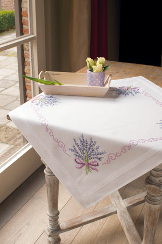 Vervaco Lavender Tablecloth Embroidery Kit