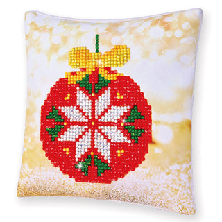 Diamond Dotz Red Bauble Cushion Diamond Painting Kit