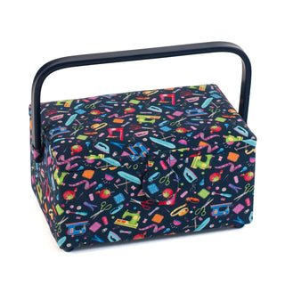 Hobby Gift Medium Sewing Box with PVC Handle - Mini Sew Machines