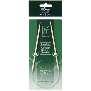 Clover Takumi Bamboo Fixed Circular Knitting Pins - Full Range of Sizes Available!