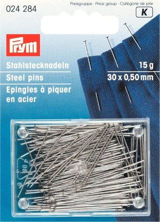 Prym Hard steel Pins 0.50 x 30mm - 15g