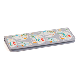 Hobby Gift Hard Knitting Pin Case with Tape Measure - Elephants - Empty