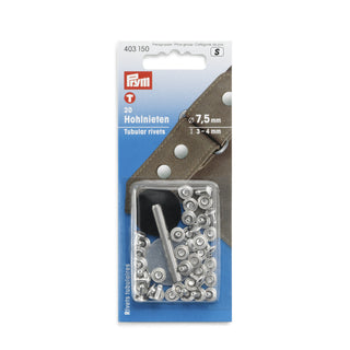 Prym Sliver Tubular Rivets 3-4mm- 20 Pieces