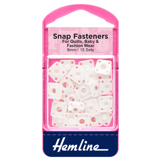 Hemline Delrin Plastic Sew On Snap Fasteners 9mm