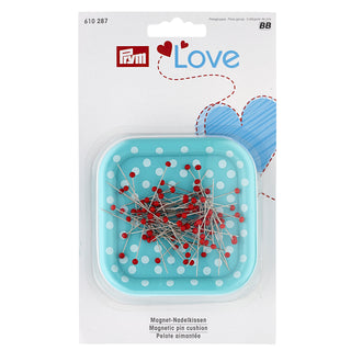 Prym Love Magnetic Pincushion with 9g Glass-Headed Pins - Mint Colour