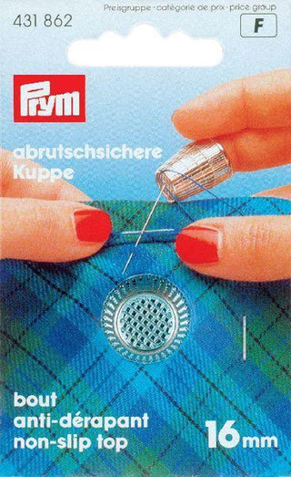Prym Die-Cast Zinc Silver Thimble with Anti-Slip Edge 16mm