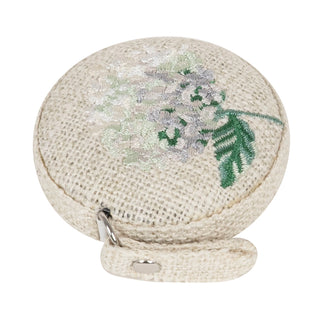 Hobby Gift Tape Measure: Embroidered: Hydrangea