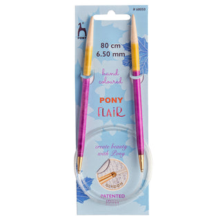 Pony Flair Fixed Circular Knitting Pins 80cm - Full range of sizes available!