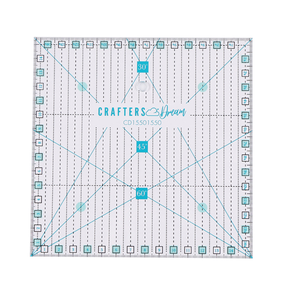 Crafters Dream Non-Slip Centimetre Quilting Ruler - 15.5cm x 15.5cm ...