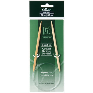 Clover Takumi Bamboo Fixed Circular Knitting Pins - Full Range of Sizes Available!