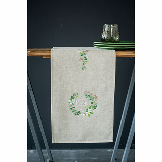Vervaco Embroidery Kit: Table Runner: Love