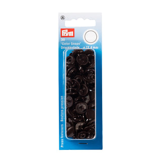 Prym Non-Sew Colour Snaps Dark Brown