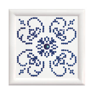 Diamond Dotz Blue on White with Frame Diamond Painting Kit